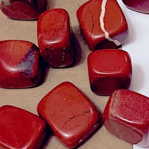 🍒BOGO🍒 Rectangle Red Jasper bits Carved & Polished ♥️ - Picture 2 of 15
